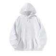 thumbnail image 3 of Sudadera con capucha para mujer, con estampado gráfico de letras, manga larga, estilo urbano, con cordón ajustable L, 3 of 9