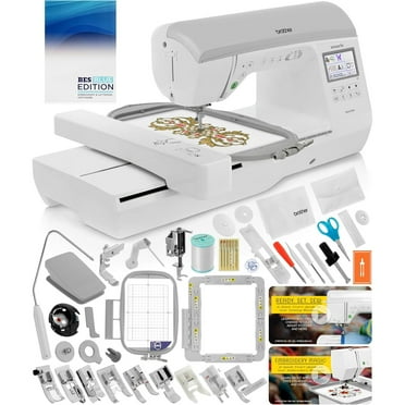 Brother NQ3550W Sewing & Embroidery Machine, 6" x 10" Field Size, 291 Stitches, Includes BES Lettering Software   Brother Magnetic SAMF180 Hoop   Mr. Vac & Mrs. Sew - Embroidery   Sewing Videos