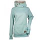thumbnail image 1 of Sudadera de manga larga con capucha de cuello alto para mujer Afortunado Sencillez, 1 of 2