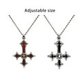 thumbnail image 3 of Aurgiarme Stylish Gothic Inverted Crucifix Necklace Alloy Pendant Neckchain Elegant Jewelry for Music Festival Attire and Parties, 3 of 8