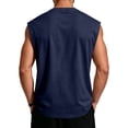 thumbnail image 5 of Men's Sleeveless Crew Neck Muscle Shirt Lightweight Breathable Loose Fit Solid Casual Tank,XL, 5 of 6
