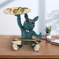thumbnail image 1 of Adorno De Almacenamiento Para Perros Bandeja de resina para perro, adorno de almacenamiento para llaves de entrada, estatua de Bulldog Francés (verde) Sywqhk Libre de BPA, 1 of 7