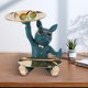 thumbnail image 1 of Adorno De Almacenamiento Para Perros Bandeja de resina para perro, adorno de almacenamiento para llaves de entrada, estatua de Bulldog Francés (verde), 1 of 7