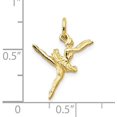 thumbnail image 4 of Solid 10k Yellow Gold Ballerina Charm - 20mm, 4 of 6