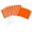 Orange-A, variant on Nnndbs 10 Pack Solid Color Hand Waving Flags, Assorted Bright Colors Small Stick Flag for Celebrations, Parties, Parades, Sports Events, 14x21cm