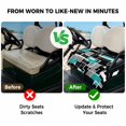 thumbnail image 4 of Golf Cart Seat Covers for 2 Seater,Teal Blue Black Geometric Microfiber Cart Seat Towel Blanket,Modern Abstract Art Block Absorbent Breathable Non Slip Bench Seats Protector for Golf Course 51"x31", 4 of 9