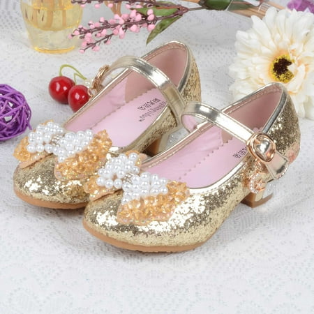 

ãYilirongyummã Baby Shoes Kids Baby Girls Pearl Bling Bowknot Single Princess Shoes Sandals