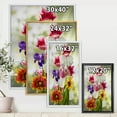 thumbnail image 4 of Designart 'Vibrant Purple Red and Yellow Wildflowers' Traditional Framed Canvas Wall Art Print, 4 of 5