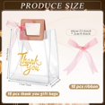 12 Pcs Clear Gift Bags with Handle Reusable Transparent PVC Wrap Bags