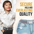 thumbnail image 4 of Hold'em Elastic Belt for Toddler Unisex Kids with Silver Square Buckle - Gray, 4 of 6