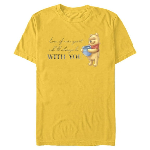 Disney 100 Anniversary Winnie the Pooh D100 Quote With You - Short Sleeve Blended T-Shirt for Adults - Customized-Yellow