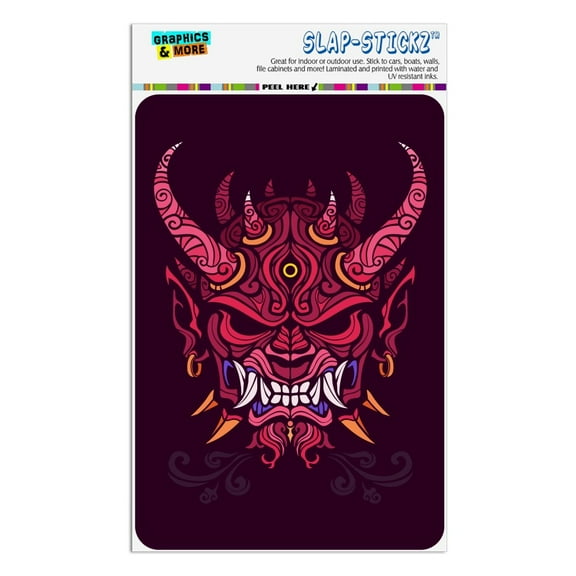 Japanese Horned Demon Mask Oni Home Business Office Sign