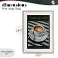 thumbnail image 4 of Stupell Industries Cappuccino Coffee over Stripes Birch Framed Print Under Glass, design by Andreas Magnusson, 4 of 10