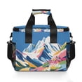 thumbnail image 7 of FORMRS Insulated Cooler Bag 24 Cans Capacity Soft Leakproof Lunch Box with Side Pockets, Abstract Snow Mountain, 7 of 7