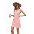 thumbnail image 2 of Womens Summer Dresses Loose Fit V Neck Sleeveless Sundresses Beach Hawaiian Dress with Pockets Orange XXL, 2 of 9
