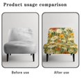thumbnail image 6 of HELLHERO Flowers Pattern Dustproof Soft Fabric Armless Accent Chair Protector Decorations Armless Accent Chair Cover for Armless Accent Chairs, 6 of 8