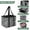 Deep Black and White, variant on Collapsible Car Trunk Organizer with Handles 600D Oxford for Car Kitchen and Home Storage, Blue and White Checkered 13× 10.2×10.8inch
