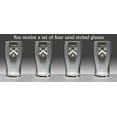 thumbnail image 2 of Casey Irish Coat of Arms Tavern Glasses - Set of 4 (Sand Etched), 2 of 3