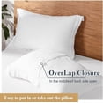 thumbnail image 4 of Simple&Opulence 100% Belgian Linen Pillow Shams -Set of 2, Queen Size - Basic Style Breathable Pure Linen Suitable for Home - Soft and Durable with Envelope Closure Pillowcases (20''x 26'', White), 4 of 6