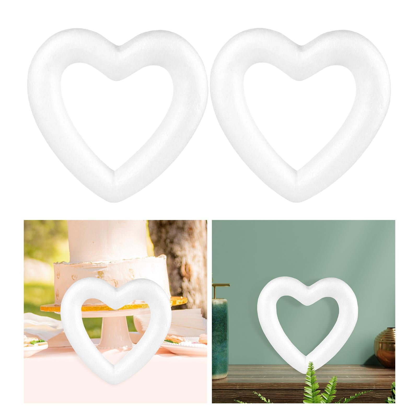 1pc White Diy Styrofoam Heart Ø15cm, / Polyester Shapes And Accessories,  Craft Supplies, Decorations