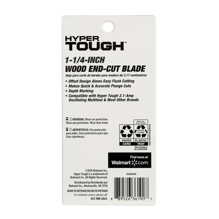 Hyper Tough 1-1/4 inch Wood End-cut Blade for Oscillating