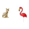 thumbnail image 1 of Estatua De Gato Y Pájaro, Figura Decorativa, Escultura Animal, Adorno Artesanal Para Chimenea, Jardín, Accesorios Para Jardín De Hadas En El Patio Trasero, Escultura De Flamenco Para, 1 of 8