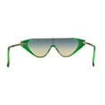 thumbnail image 4 of Womens Flat Top Shield Cat Eye Rectangle Squared Cat Eye Sunglasses Green Gold Grey Brown, 4 of 4