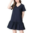 thumbnail image 6 of Diufon Maternity Short Sleeve Dress for Women Casual V Neck Pregnant Dress Home Daily Wearing Solid Color Dress, 6 of 6