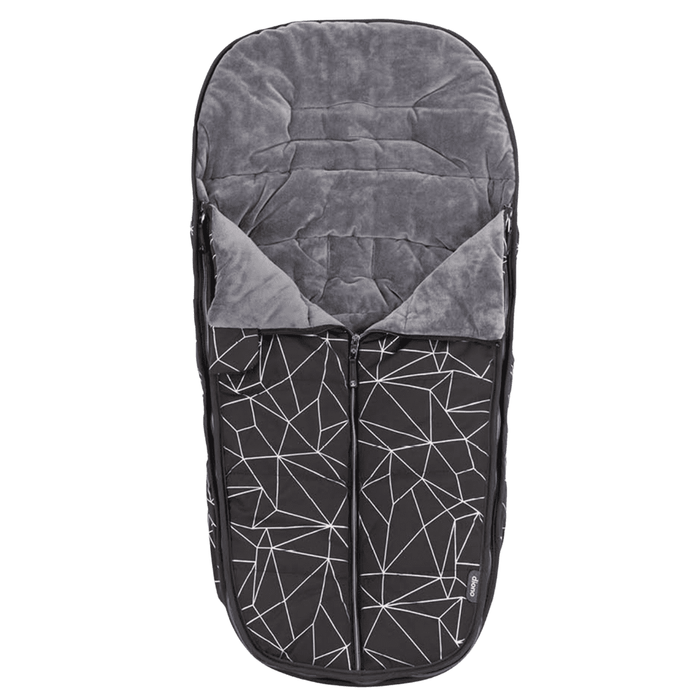 Diono Luxury All Weather Stroller Footmuff, Waterproof, Universal Fit, Black Platinum