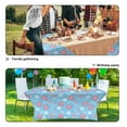 thumbnail image 5 of TSOVTHRID Candy Cane Snowflake Blue Print Tablecloth 6FT Tight Fitted Wrinkle Resistant Table Cloth Stretch Table Cover Rectangular for Event, Banquet，Parties Christmas Decor, 5 of 7