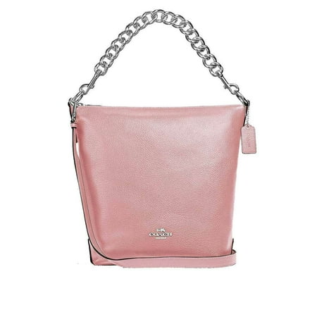 NEW COACH (F45066) PETAL PINK LEATHER CHAIN ABBY DUFFLE SHOULDER BAG (Best Leather Duffle Bag)