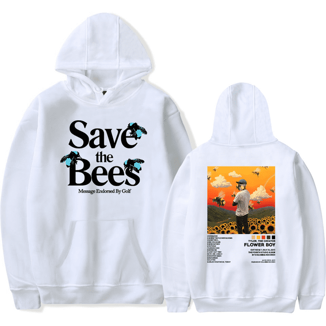 Tyler The Creator Merch Hoodies Save the Bees Flower Boy Rapper Men Women Pullover Sweatshirt Streetwear Long Sleeve