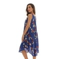 thumbnail image 2 of Riviera Sun Rayon Crepe Umbrella Dresses for Women 21993-8110-PRP-S (Blue - Floral 2, Medium), 2 of 3