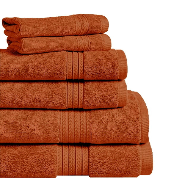Summit 6Piece 100 Cotton Bath Towel Set in Spice