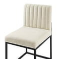 thumbnail image 7 of Tufted Side Dining Chair, Fabric, Metal Steel, Black Beige, Modern Contemporary Urban Design, Kitchen Room Cafe Bistro Restaurant Hospitality, 7 of 7