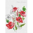 thumbnail image 2 of Watts, Eva 23x32 White Modern Wood Framed Museum Art Print Titled - Botanical Poppies, 2 of 4