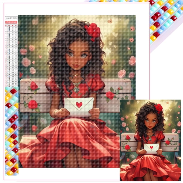 5D DIY cuentas cuadradas completas pintura de diamante letras de amor serie de personajes artesanía