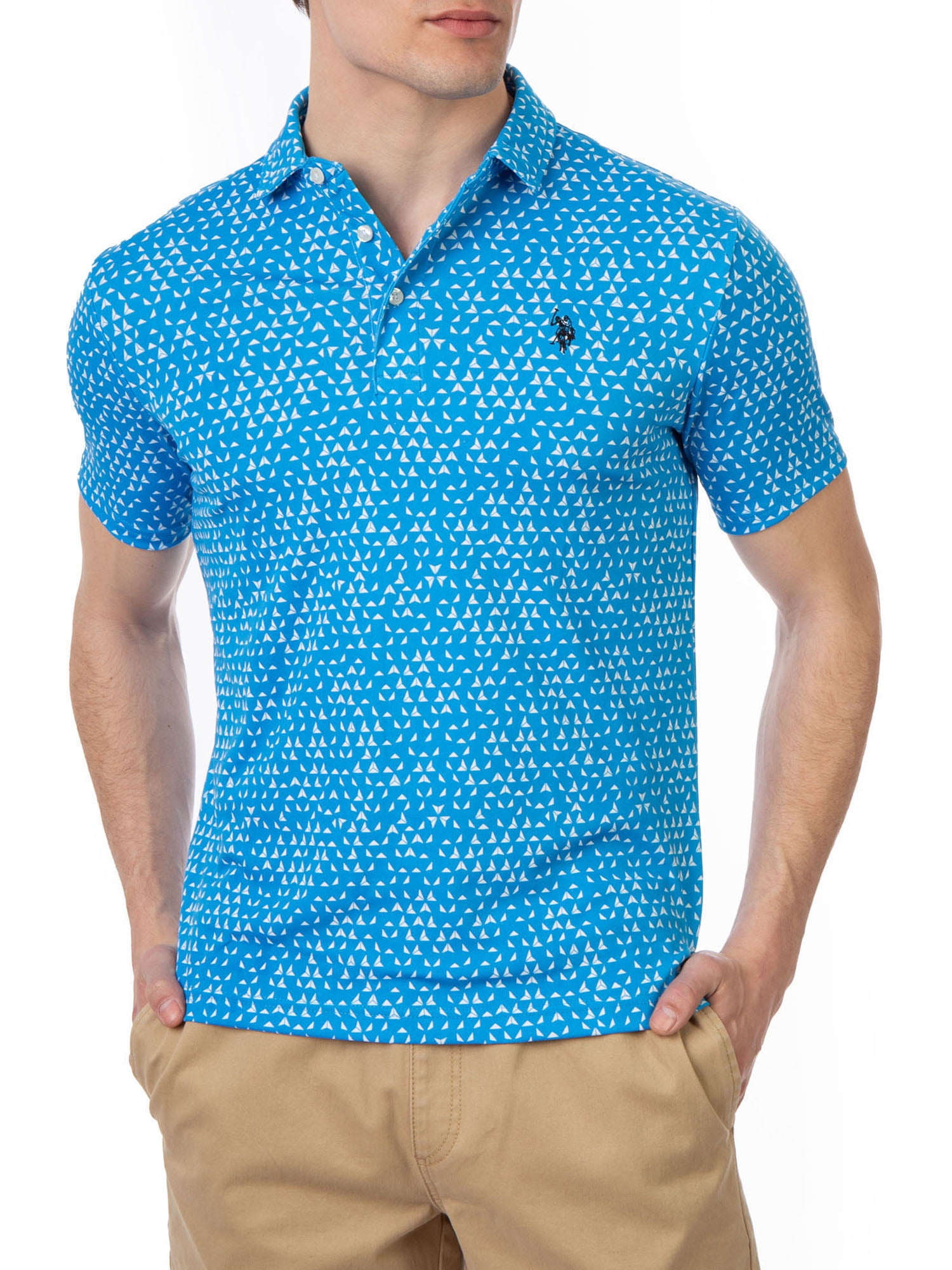 U.S. Polo Assn. Men's Interlock Printed Polo Shirt