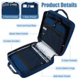 thumbnail image 2 of MoKo Zipper Binder, 2 inch 3 Ring 500 Sheet Capacity Multi-Pockets Binder Organizer with Strap Handle,School Office Supplies, Indigo, 2 of 6