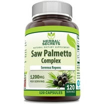Herbal Secrets Saw Palmetto Complex 1200 Mg 120 Capsules Supplement | Non-GMO | Gluten Free | Made in USA