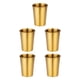 thumbnail image 2 of Yuarrent Taza de café de acero Taza de agua potable portátil Bebidas Soporte reutilizable a prueba de herrumbre Adultos Camping al aire libre Chapado en oro 260ML 5Conjunto, 2 of 6
