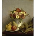 thumbnail image 2 of Fantin-Latour, Henri 15x17 White Modern Wood Framed Museum Art Print Titled - Flowers and Fruit Cuisine, 2 of 4