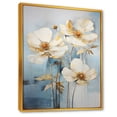 thumbnail image 2 of Designart "Simplistic Buttercups On Azure Canvas" Buttercups Floater Framed Canvas Art Print, 2 of 5