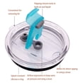 thumbnail image 4 of Sidaley Juego de 5 unidades de tapa de repuesto para taza Interior de coche, tapas para salpicaduras de botellas a prueba de derrames, accesorio de Automoción decorativa y accesorios Sidaley VI017025-00B, 4 of 6