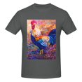 thumbnail image 4 of Bingfone Rooster Oil Painting Men'S Loose Fit Short-Sleeve Pocket T-Shirt, 4 of 7