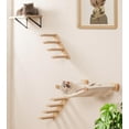 thumbnail image 6 of Peluomoz Beige Dual-Sided Wall Mounted Cat Hammock, Canvas and Plush Fabric, 1 Count, 6 of 9