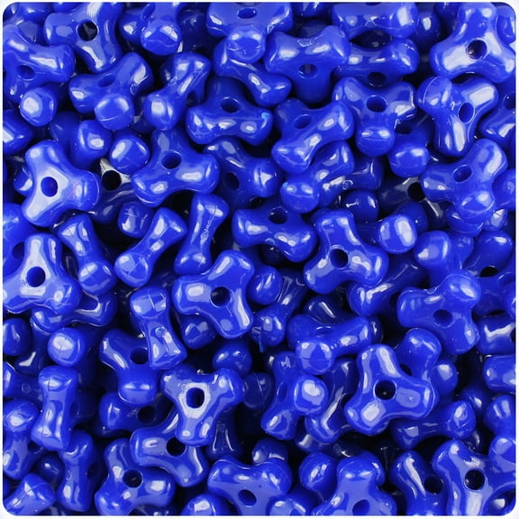 BeadTin Royal Blue Opaque 11mm TriBead Craft Beads (500pcs)