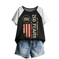 thumbnail image 5 of American Flag Tank Tops Women Patriotic Shirt USA Flag Stars Stripes Print Raglan Sleeve T-Shirt 4th of July Tee Tops, 5 of 9
