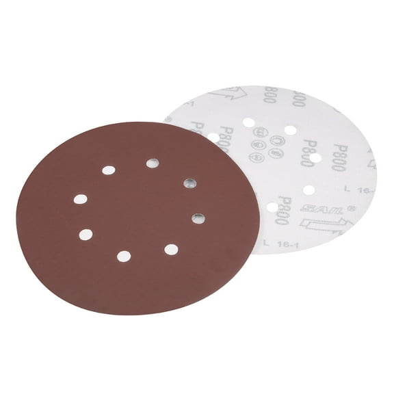 10Pcs 7 Inch 8 Hole Hook and Loop Sanding Disc 800 Grit Flocking Sandpaper