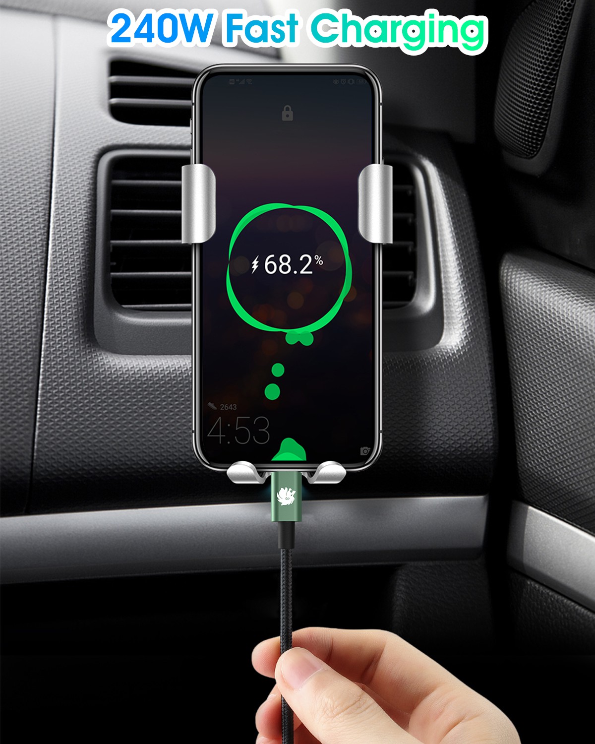 KOBILAR 240W Type C to Type C Fast Charging Cable - for iPhone 16, MacBook Pro, iPad Pro-5pack(1.5ft)